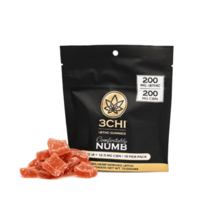 3chi comfortably numb gummies 200 mg total each delta 8 thc cbn combo.webp