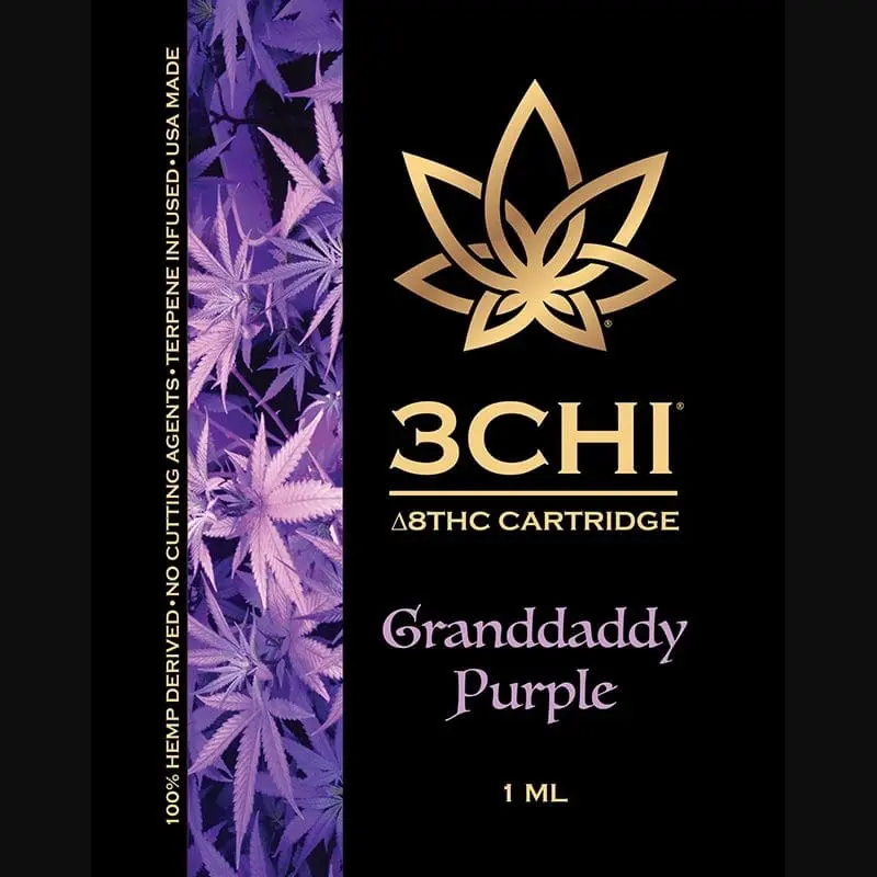 3chi granddaddy purple delta 8 thc vape cartridge with botanical derived terpenes.webp 3chi granddaddy purple delta 8 thc vape cartridge with botanical derived terpenes.webp