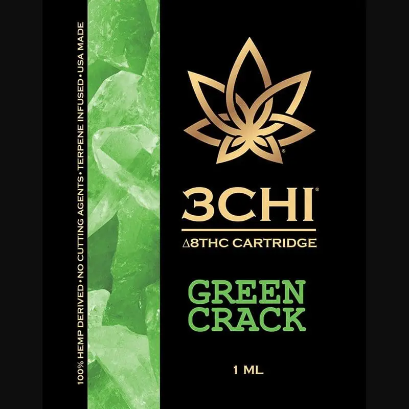 3chi green crack delta 8 thc vape cartridge with botanical derived terpenes.webp 3chi green crack delta 8 thc vape cartridge with botanical derived terpenes.webp