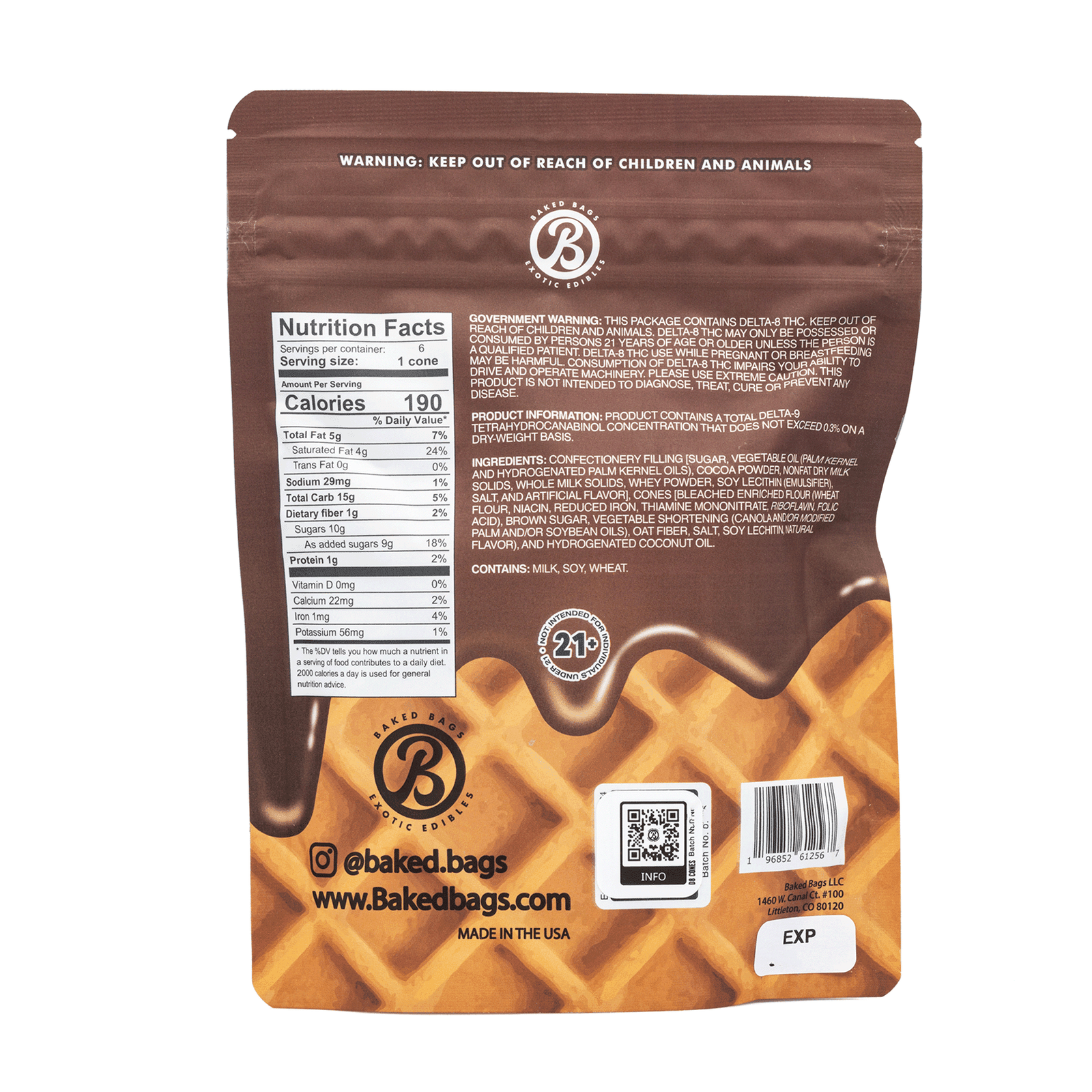 baked bags delta 8 thc coned milk chocolate 600 mg total delta 8 thc bag back.png baked bags delta 8 thc coned milk chocolate 600 mg total delta 8 thc bag back.png