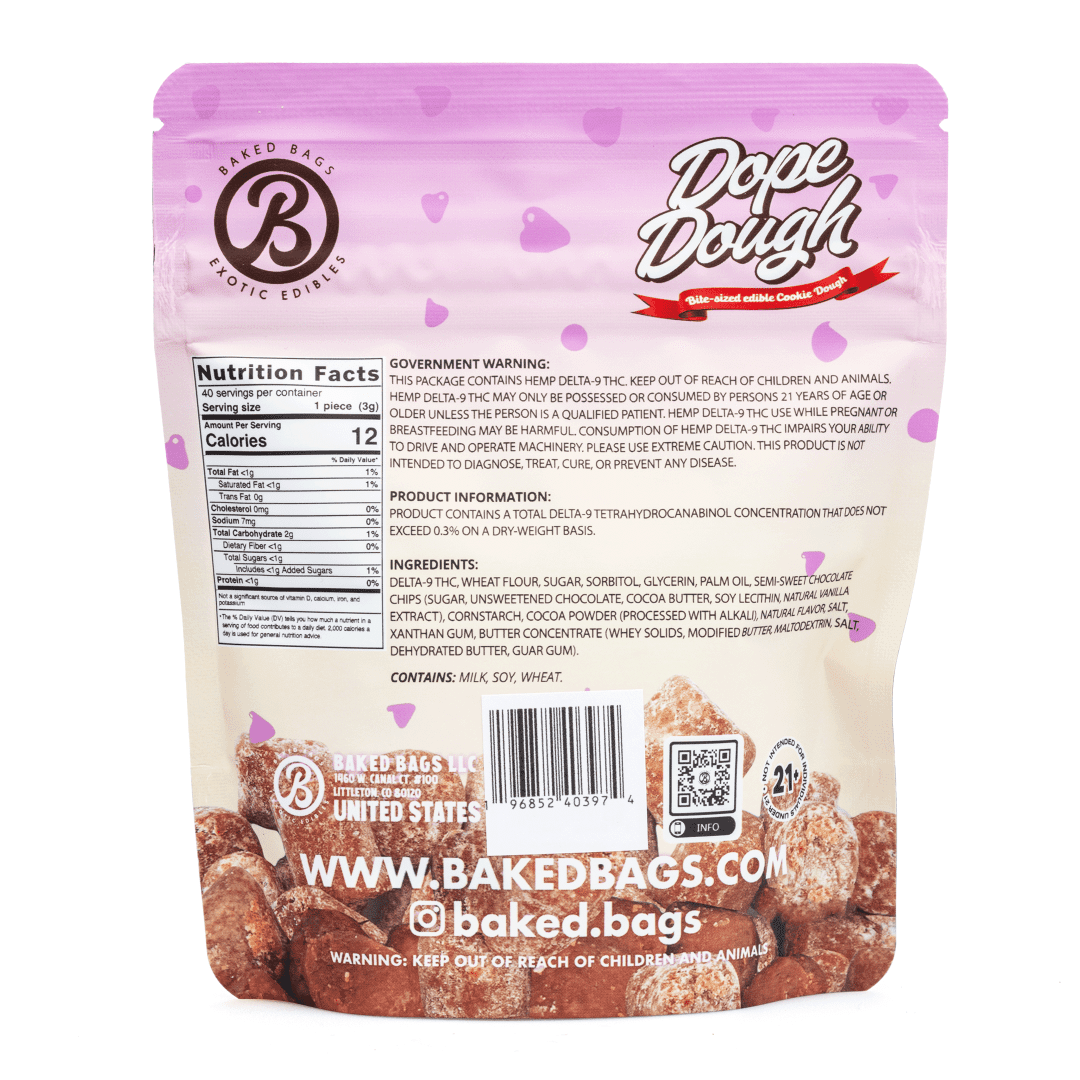baked bags delta 9 thc dope dough fudge brownie 200 mg total delta 9 thc bag back scaled 1.png baked bags delta 9 thc dope dough fudge brownie 200 mg total delta 9 thc bag back scaled 1.png