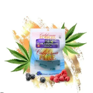 blue raspberry california fire gummies 1500mg .webp