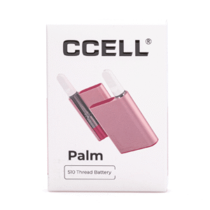 ccell palm vape battery rose gold with pink frame box front.png