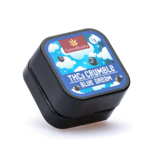 cannabuddy thca crumble blue dream 1 gram jar front.webp