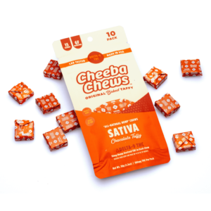 cheeba chews delta 9 chocolate taffy sativa 100 mg delta 9 thc total combo.webp