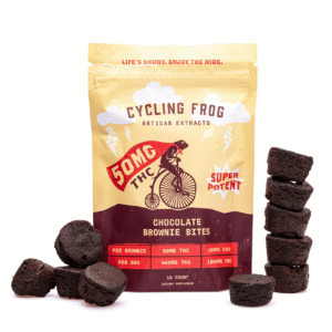 cycling frog thc cbd chocolate brownie bites 10 ct 500 mg delta 9 thc 1000 mg cbd total combo.png