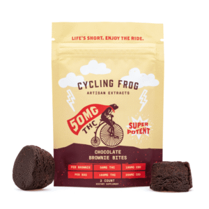 cycling frog thc cbd chocolate brownie bites 2 ct 100 mg delta 9 thc 200 mg cbd total combo.png