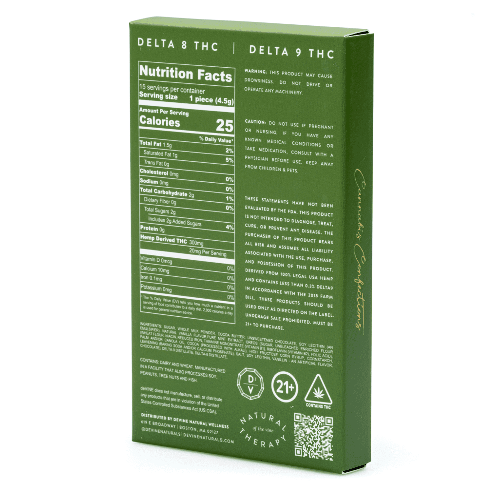 devine naturals delta 8 and delta 9 cannabis confections chocolate bar alien og 150 mg delta 8 thc box back.png devine naturals delta 8 and delta 9 cannabis confections chocolate bar alien og 150 mg delta 8 thc box back.png