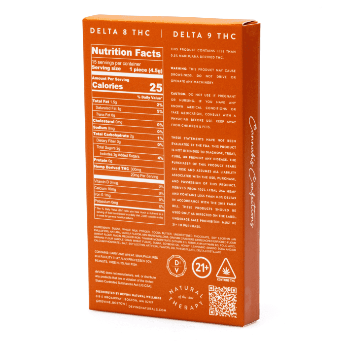 devine naturals delta 8 and delta 9 cannabis confections chocolate bar girl scout cookie 150 mg delta box back 700x700 1.png devine naturals delta 8 and delta 9 cannabis confections chocolate bar girl scout cookie 150 mg delta box back 700x700 1.png