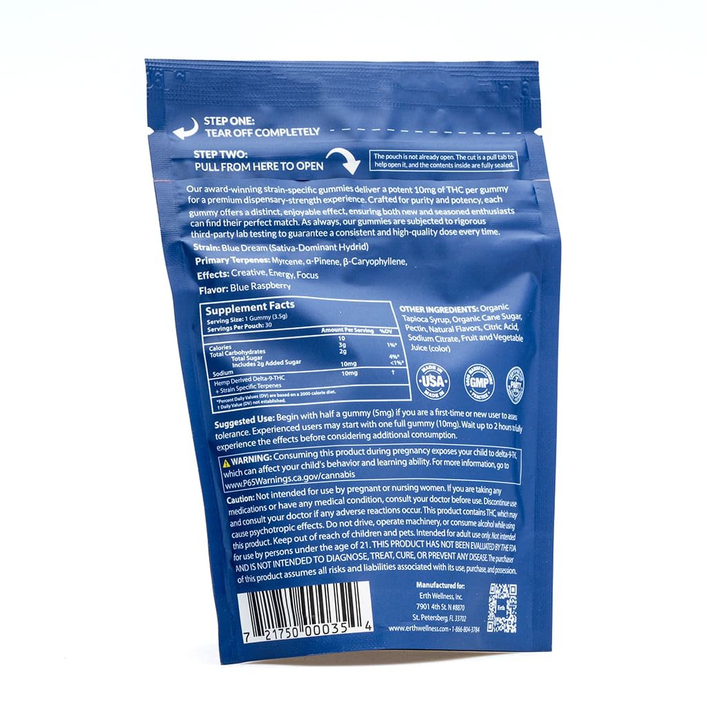 erth wellness thc live resin gummies blue dream bag back.jpg erth wellness thc live resin gummies blue dream bag back.jpg