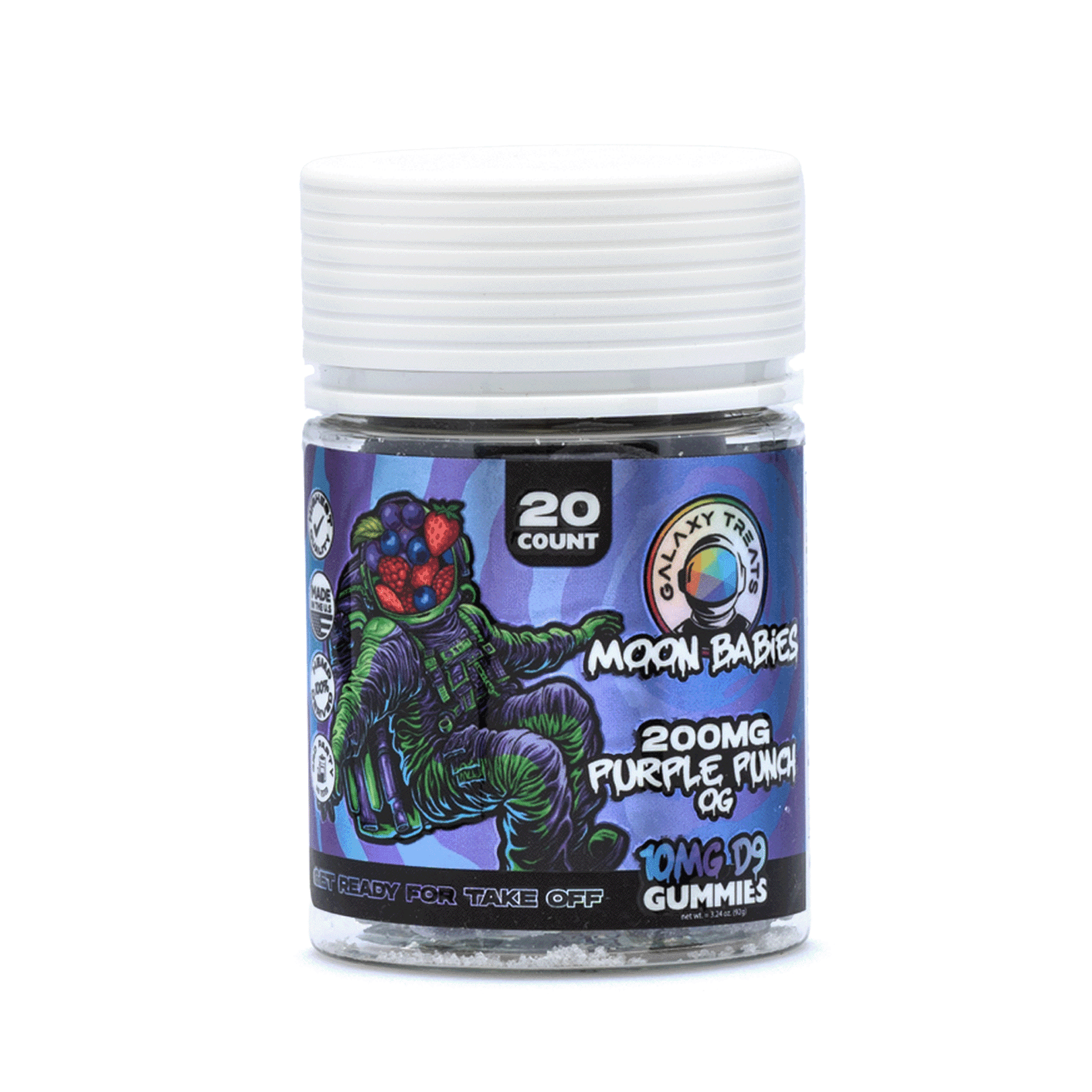 galaxy treats moon babies delta 9 thc gummies purple punch 200 mg total delta 9 thc 280 mg jar front.webp galaxy treats moon babies delta 9 thc gummies purple punch 200 mg total delta 9 thc 280 mg jar front.webp