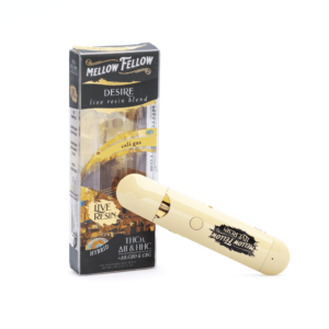 mellow fellow 2 gram desire blend live resin disposable vape cali gas combo.webp