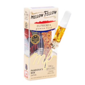 mellow fellow picassos euphoria blend vape cartridge pandoras box combo.webp