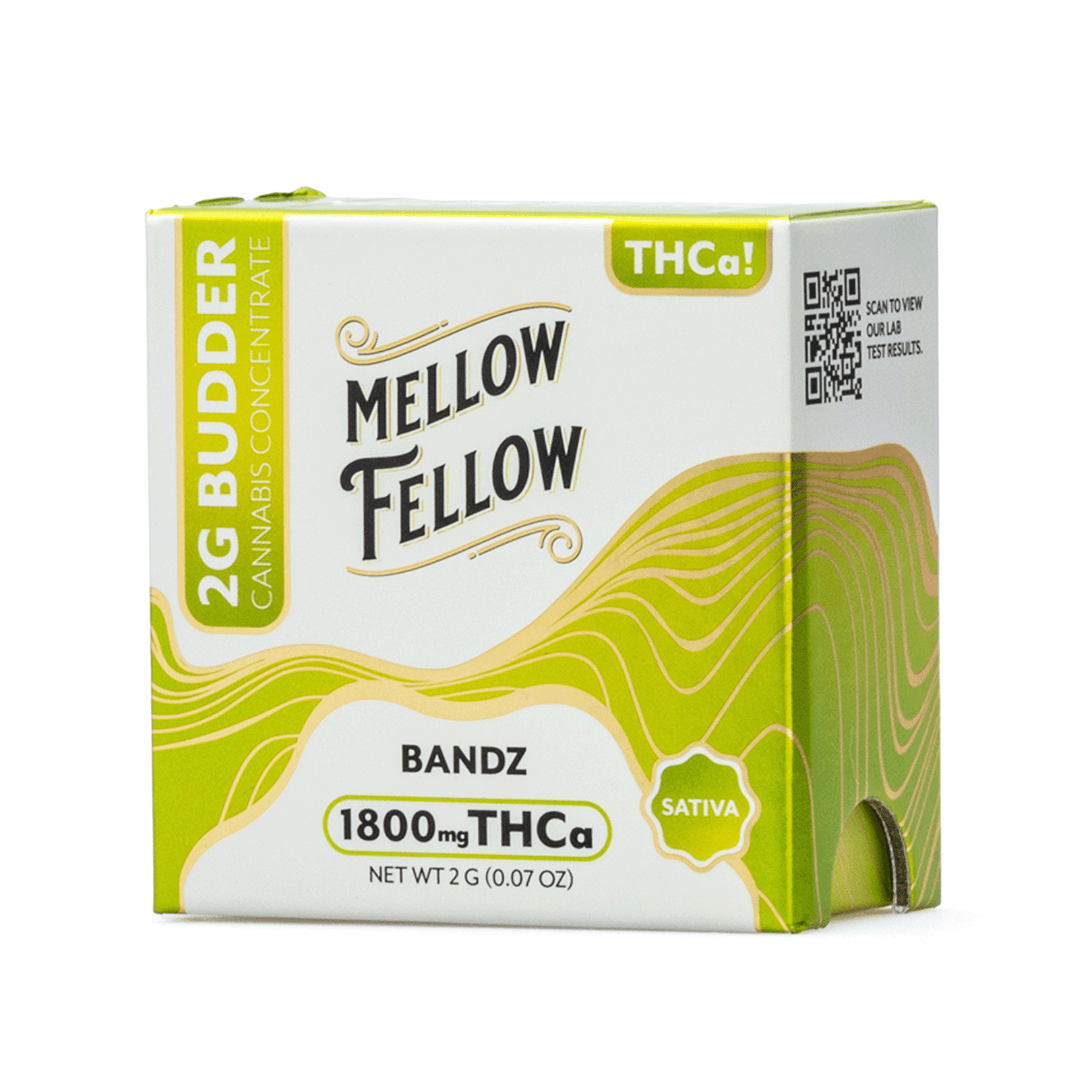 mellow fellow thca budder bandz 2 gram box front.webp mellow fellow thca budder bandz 2 gram box front.webp
