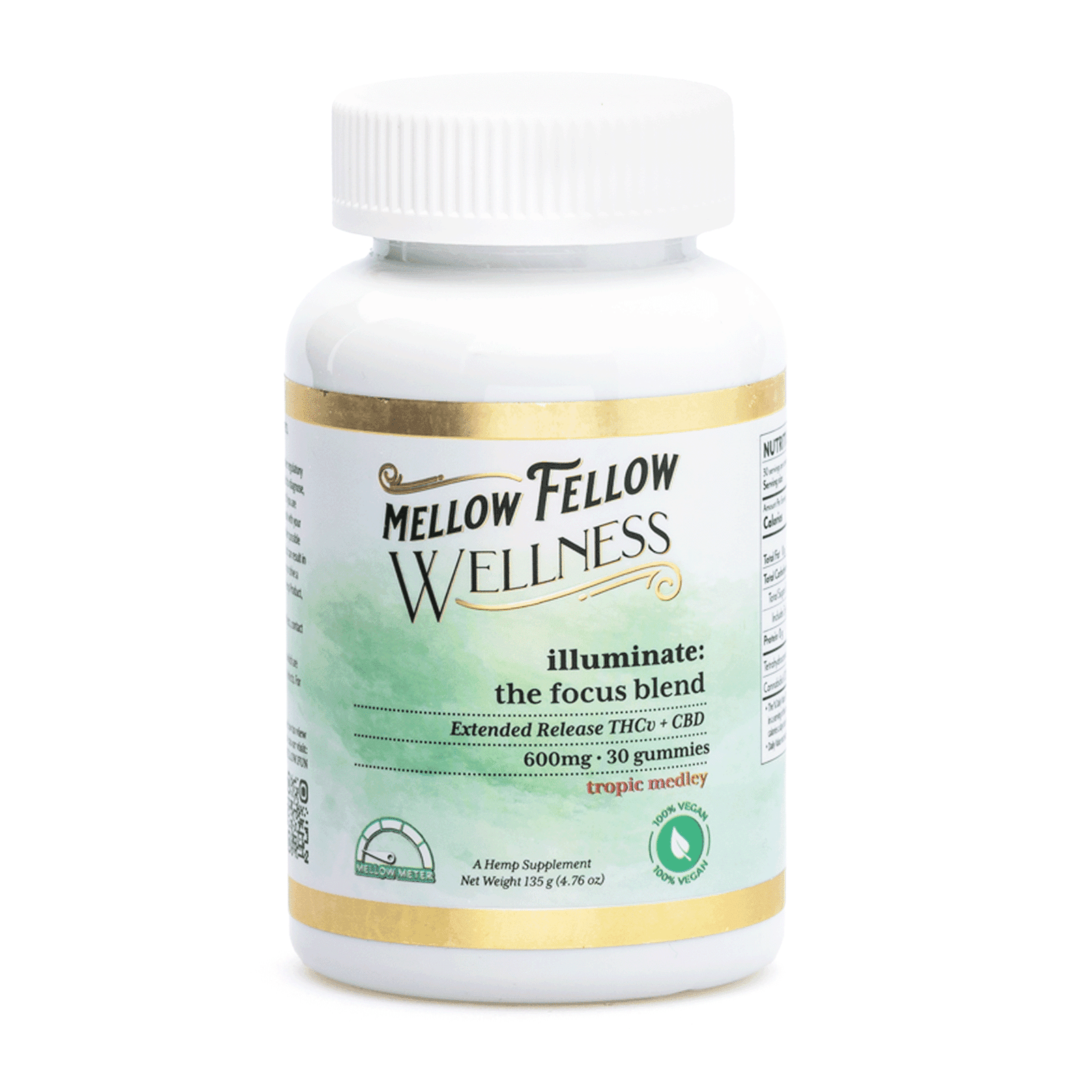 mellow fellow wellness gummies illuminate blend tropic medley 600 mg total cannabinoids jar front.png mellow fellow wellness gummies illuminate blend tropic medley 600 mg total cannabinoids jar front.png