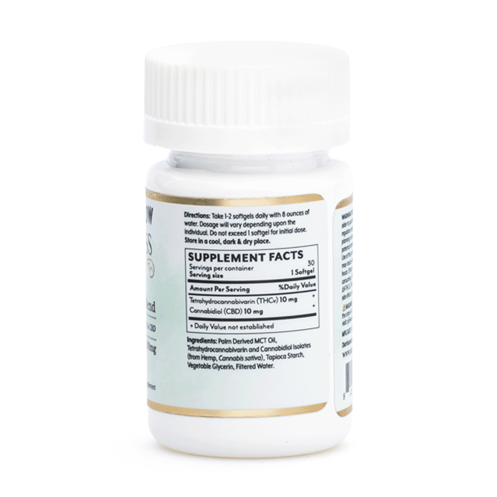 mellow fellow wellness softgel capsules illuminate blend 600 mg total cannabinoids jar back.png mellow fellow wellness softgel capsules illuminate blend 600 mg total cannabinoids jar back.png