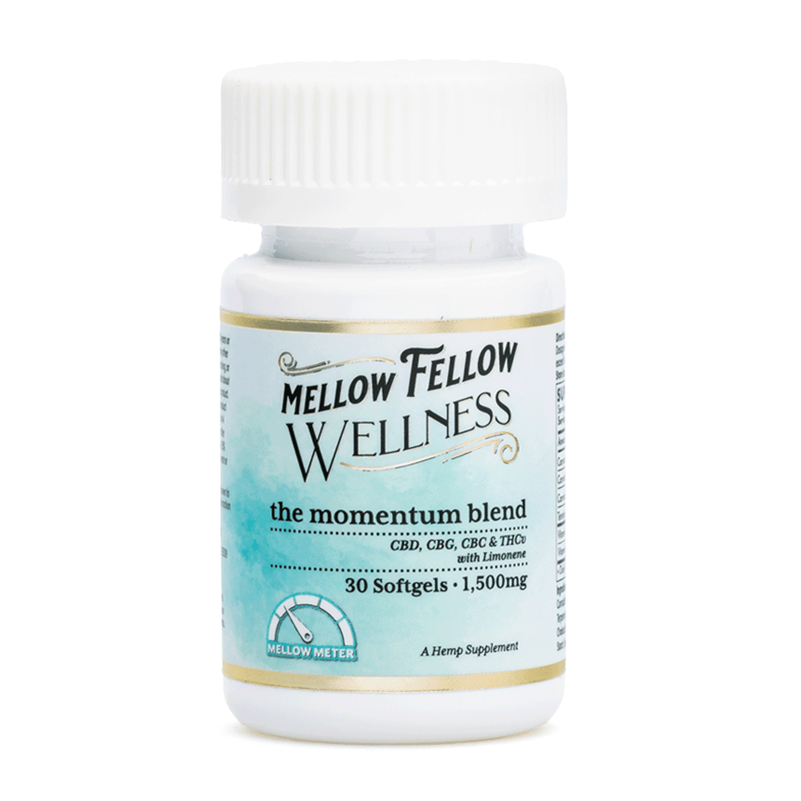 mellow fellow wellness softgel capsules momentum blend 1500 mg total cannabinoids bottle front.png mellow fellow wellness softgel capsules momentum blend 1500 mg total cannabinoids bottle front.png