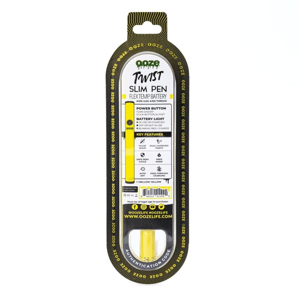 ooze slim twist pen 2.0 vape battery – mellow yellow box back.jpg ooze slim twist pen 2.0 vape battery – mellow yellow box back.jpg