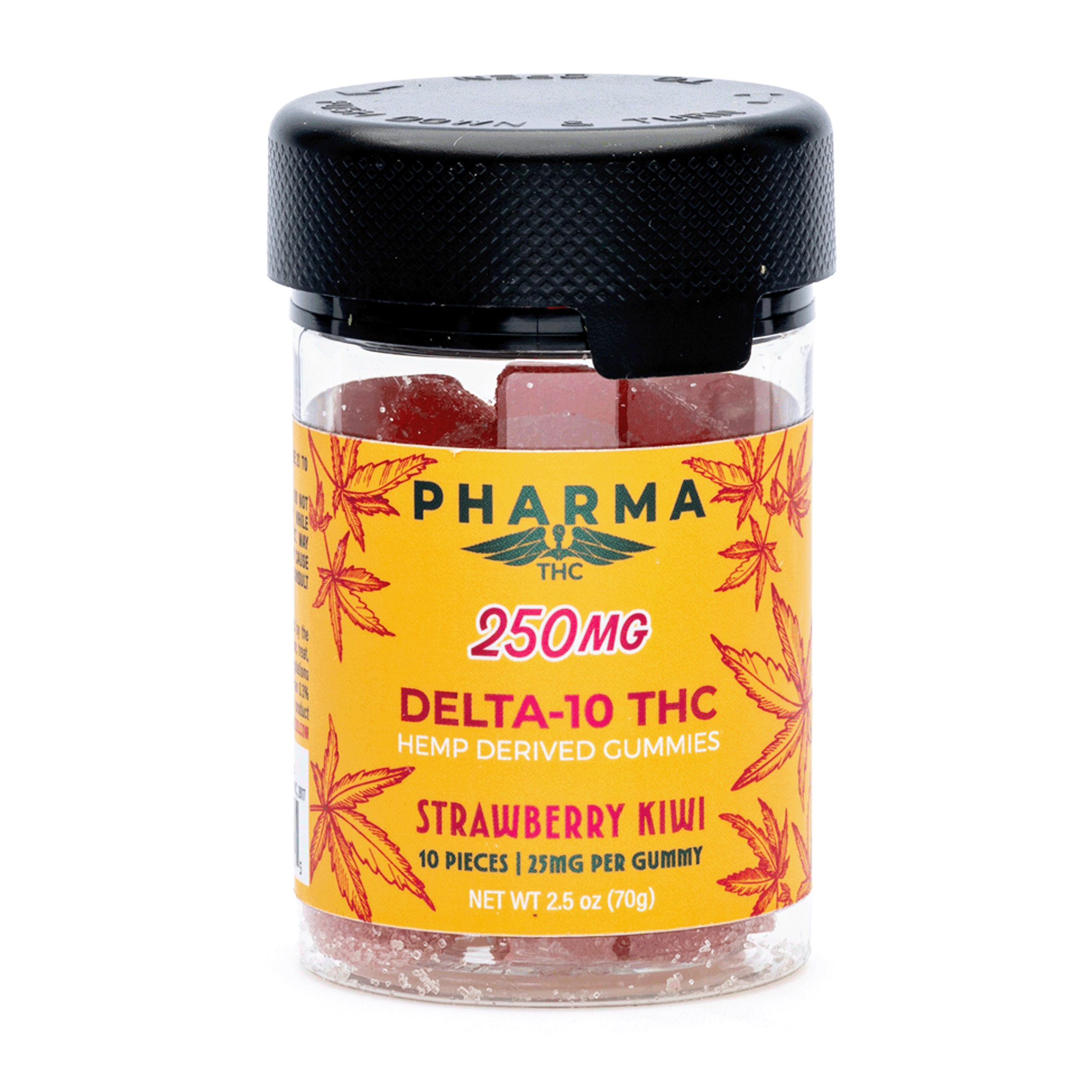 pharmathc delta 10 thc gummies – strawberry kiwi 250 mg total delta 10 thc jar front.webp pharmathc delta 10 thc gummies – strawberry kiwi 250 mg total delta 10 thc jar front.webp