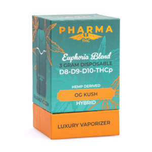 pharmathc delta 8 delta 9 delta 10 thcp disposable vape og kush 3 grams box front.webp