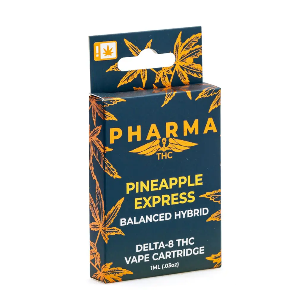 pharmathc delta 8 thc vape cartridge pineapple express box front.webp pharmathc delta 8 thc vape cartridge pineapple express box front.webp