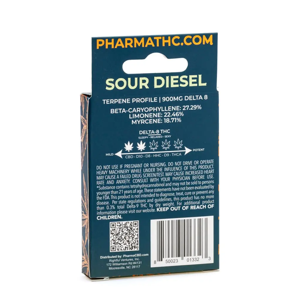pharmathc delta 8 thc vape cartridge sour diesel box back.webp pharmathc delta 8 thc vape cartridge sour diesel box back.webp