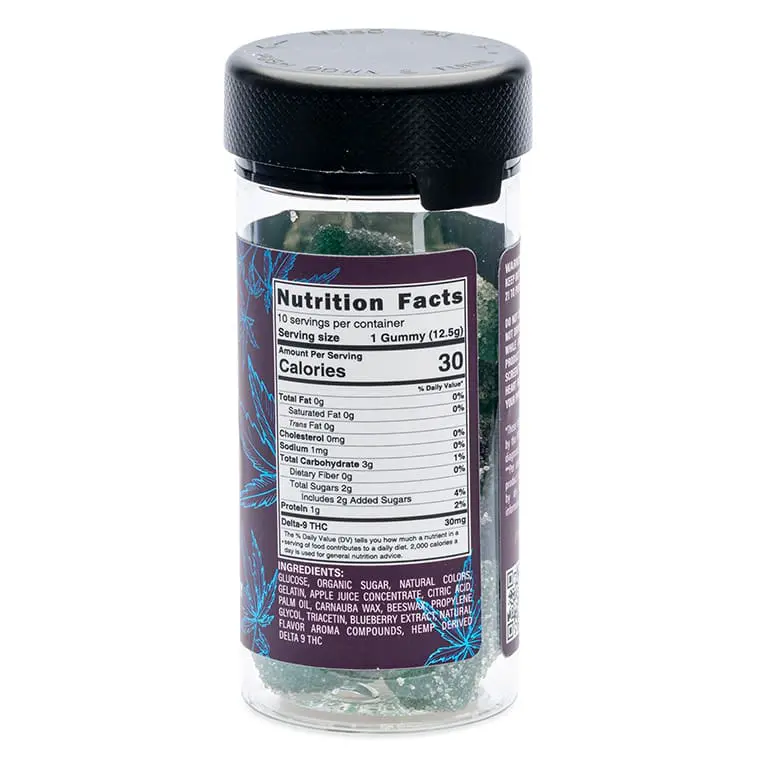 pharmathc delta 9 thc all natural gummies sour blueberry jar back.webp pharmathc delta 9 thc all natural gummies sour blueberry jar back.webp