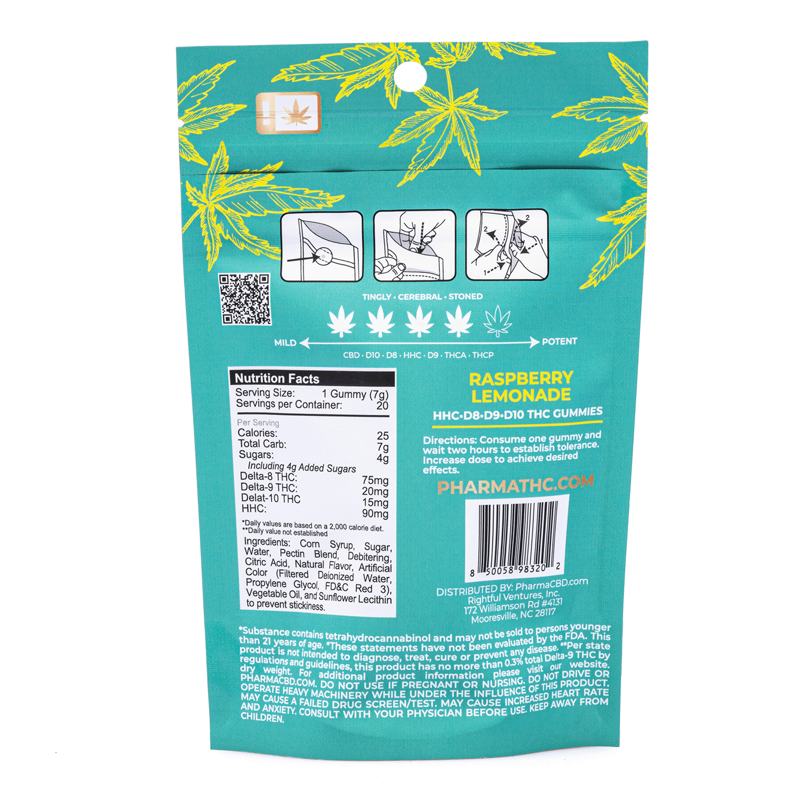 pharmathc euphoria blend gummies raspberry lemonade 4000 mg total cannabinoids bag back.webp pharmathc euphoria blend gummies raspberry lemonade 4000 mg total cannabinoids bag back.webp