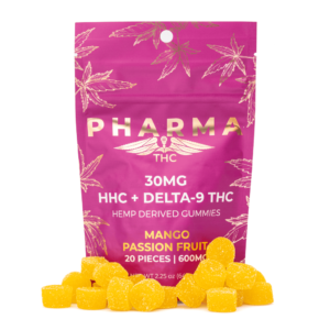 pharmathc hhc delta 9 thc gummies mango passion fruit 400 mg total hhc 200 mg total delta 9 thc combo.webp