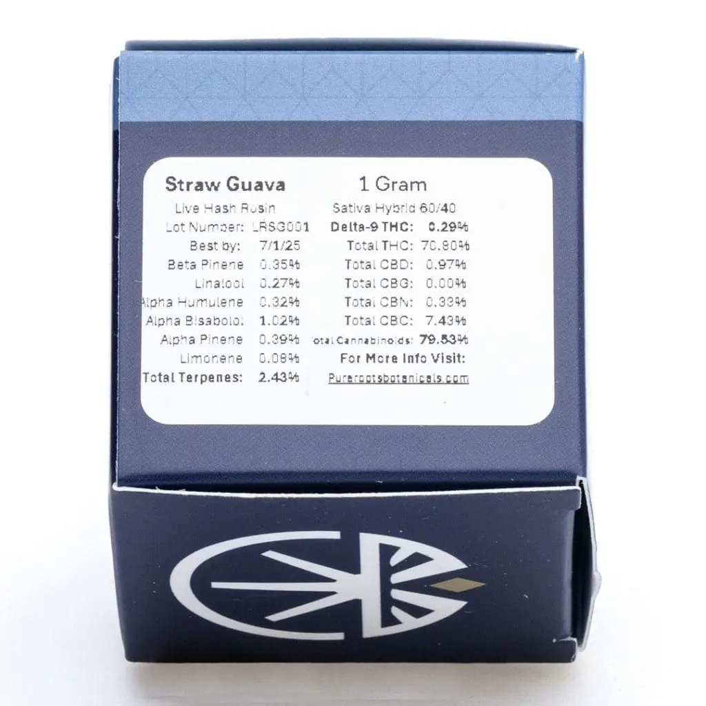 pure roots botanicals thca live rosin concentrate straw guava 1 gram box back scaled 1.webp pure roots botanicals thca live rosin concentrate straw guava 1 gram box back scaled 1.webp