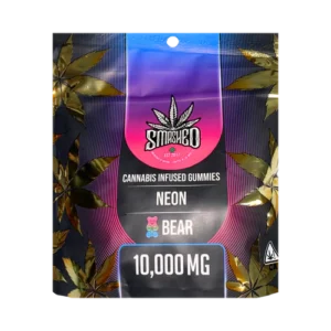 smashed cannabis infused gummies neon bear thc 10000mg .webp