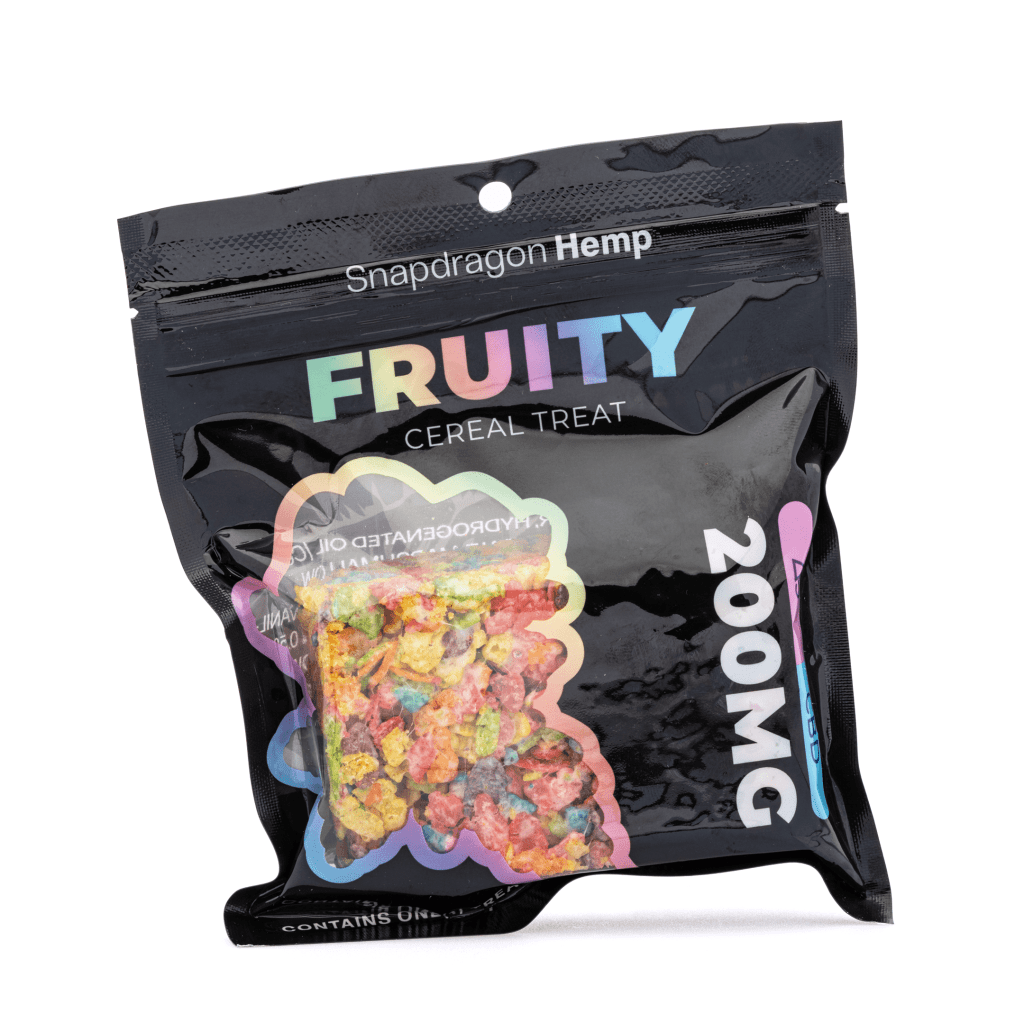 snapdragon high potency delta 9 live resin and cbd fruity cereal treat 111 mg delta 9 thc 108 mg cbd bag front.webp snapdragon high potency delta 9 live resin and cbd fruity cereal treat 111 mg delta 9 thc 108 mg cbd bag front.webp