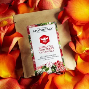 the brothers apothecary highbiscus goji berry cbd honey 5 pack 75 mg total cbd product view.webp
