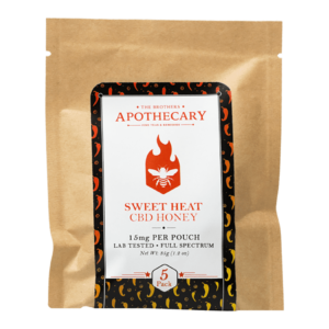 the brothers apothecary sweet heat cbd honey 5 pack 75 mg total cbd.webp