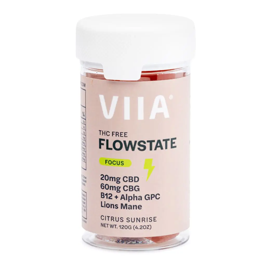 viia cbg and cbd flowstate focus gummies thc free jar front.webp viia cbg and cbd flowstate focus gummies thc free jar front.webp