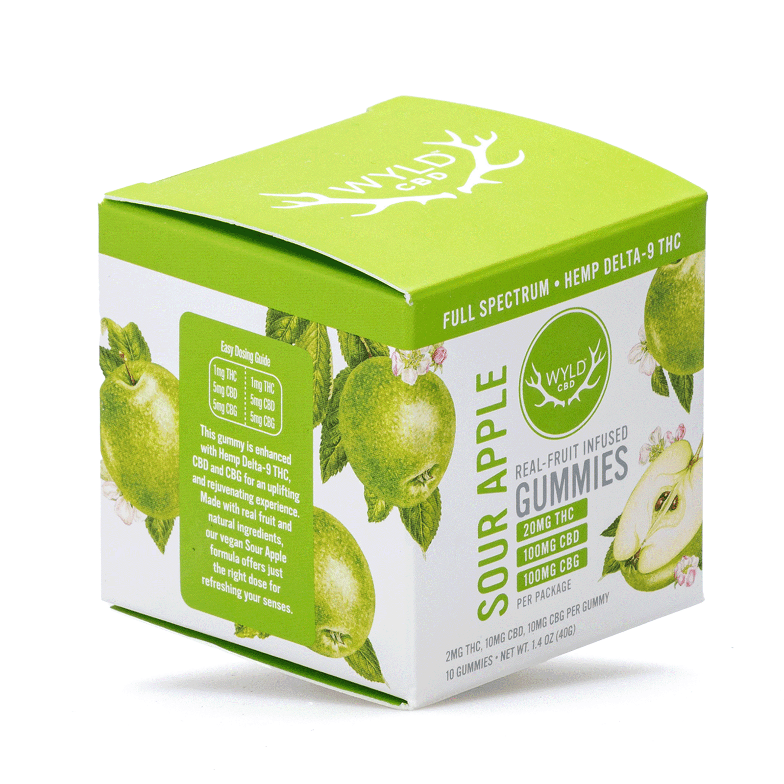 wyld delta 9 cbd cbg low dose active gummies sour apple 10 count 220 mg total cannabinoids box front.png wyld delta 9 cbd cbg low dose active gummies sour apple 10 count 220 mg total cannabinoids box front.png